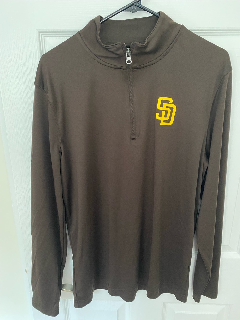 Fanatics Brown Quarter-Zip Pullover with Yellow SD Logo